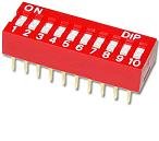Chave Dip switch 10 Vias 180 Graus