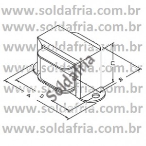 Transformador 24V 250mA - Entrada 110/220VAC