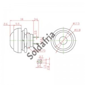 Chave Push Button PBS-33B Sem Trava Vermelha A Prova D'Água