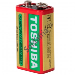 Bateria 9V Toshiba Comum Zinco Carbono Modelo 6F22KG SP-1C