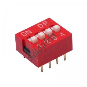 Chave Dip Switch 4 Vias 180 Graus (KF1001-04)