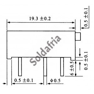 Trimpot Multivoltas 3006P 2K Ohms (2K/202) 15 Voltas