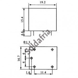 Relê T73 5V 1 Pólo 2  Posições 5 Terminais 125V 10A