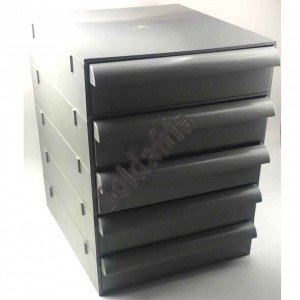 Gaveteiro CG505/5 Ecológico 5 Gavetas 25 Divisórias Cinza Gaveteiro CG505/5 Ecológico 5 Gavetas 25 Divisórias Cinza