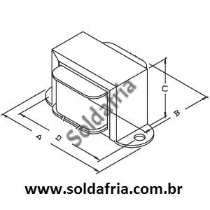 Transformador 30+30V 5A - Entrada 110/220VAC