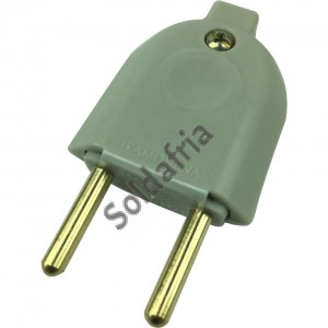 Plug de Tomada Macho 2P (2 Pinos) 10A Universal Cinza Plug de Tomada Macho 2P (2 Pinos) 10A Universal Cinza