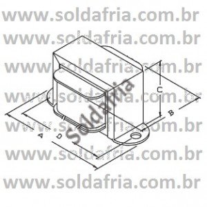 Transformador 12V 5A - Entrada 110/220VAC