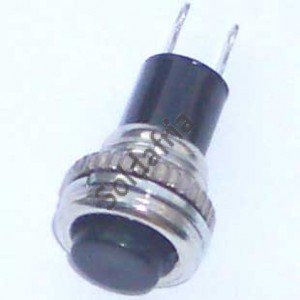 Chave Push Button DS-316 Sem Trava Preta Chave Push Button DS-316 Sem Trava Preta