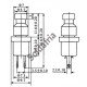 Chave Push Button PBS-110 Sem Trava Preta Chave Push Button PBS-110 Sem Trava Preta