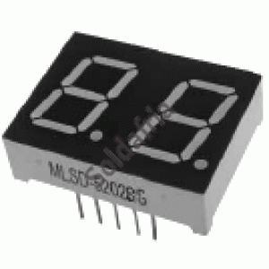 Display De Led Verde Anodo Duplo HS-5202BG/DG Máscara Preta