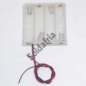 Suporte Para 4 Pilhas Pequenas AA Canoa Branco Suporte Para 4 Pilhas Pequenas AA Canoa Branco