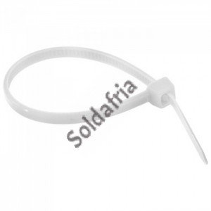 Abraçadeira de Plástico Nylon 3,6x200mm Branca com 100 pçs