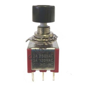 Chave Push Button DS-612 Sem Trava Preta Chave Push Button DS-612 Sem Trava Preta