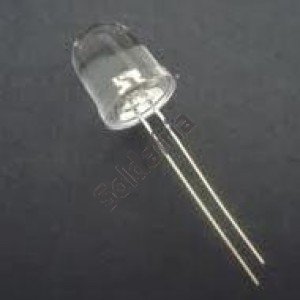 Led 10mm Transparente Vermelho 1.800 MCD