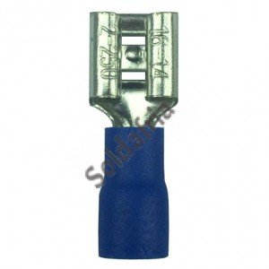 Terminal Faston Femea FDD-2-250 Isolado Azul