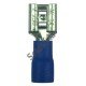 Terminal Faston Femea FDD-2-250 Isolado Azul