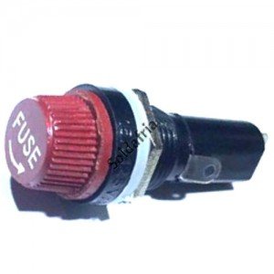 Porta Fusivel Pequeno 5x20mm Vermelho BLX-1 Para Painel