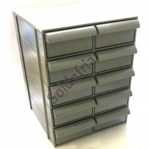 Gaveteiro CG510/5 Ecológico 10 Gavetas 50 Divisórias Cinza Gaveteiro CG510/5 Ecológico 10 Gavetas 50 Divisórias Cinza