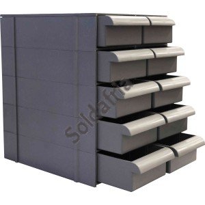 Gaveteiro CG510/5 Ecológico 10 Gavetas 50 Divisórias Cinza Gaveteiro CG510/5 Ecológico 10 Gavetas 50 Divisórias Cinza