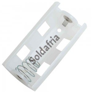 Suporte 1 Pilha Grande D Canoa Branco - SP1014 Suporte 1 Pilha Grande D Canoa Branco - SP1014