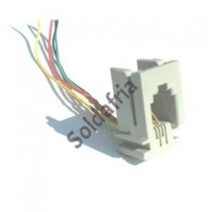 Jack RJ10 4P4C 616E Com Fio Jack RJ10 4P4C 616E Com Fio