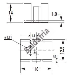 Dissipador 181033 Com Furo Dissipador 181033 Com Furo