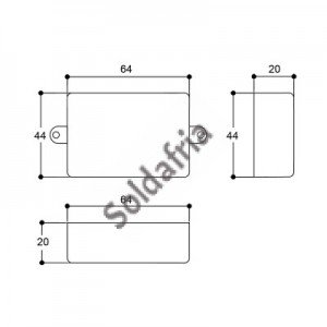 Caixa Patola PB-064/2 20X44X64 Caixa Patola PB-064/2 20X44X64