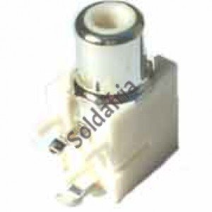 Jack RCA Branco Para Placa Jack RCA Branco Para Placa