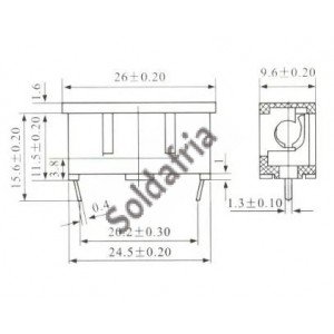 Porta Fusivel Para PCI Com Tampa AS-06