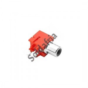Jack RCA Vermelho Para Placa 2 Terminais Jack RCA Vermelho Para Placa 2 Terminais