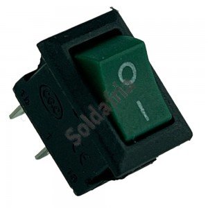 Chave Gangorra KCD11-101 Verde  2T 3A 250V (Mini L/D)