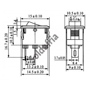 Chave Gangorra KCD11-102 Preta (L/L Mini)