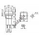 Chave PBS-12A Preta Com Trava (Tipo Push Button)