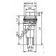 Chave Push Button DS-316 Sem Trava Verde Chave Push Button DS-316 Sem Trava Verde
