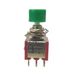 Chave Push Button DS-612 Sem Trava Verde Chave Push Button DS-612 Sem Trava Verde