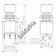 Chave Push Button DS-622 Sem Trava Preta Chave Push Button DS-622 Sem Trava Preta