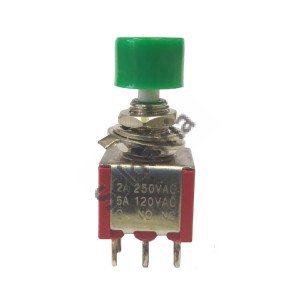 Chave Push Button DS-622 Sem Trava Verde Chave Push Button DS-622 Sem Trava Verde