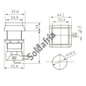 Chave Push Button PBS-31 Sem Trava Verde