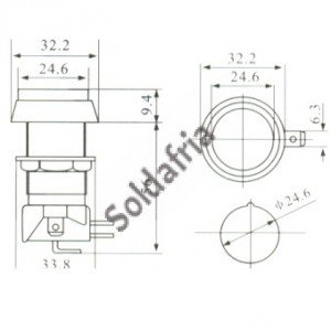Chave Push Button PBS-30 Sem Trava Verde Chave Push Button PBS-30 Sem Trava Verde