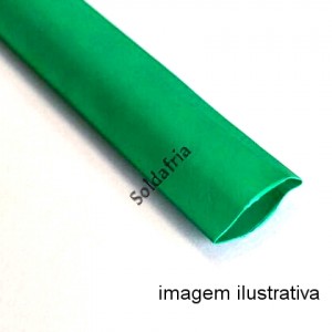Espaguete Termo-Retratil Diametro 12mm Verde (Metro)
