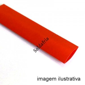 Espaguete Termo-Retratil Diametro 12mm Vermelho (Metro)