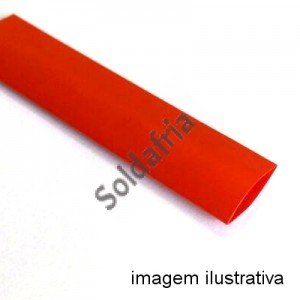 Espaguete Termo-Retratil Diametro 12mm Vermelho (Metro)