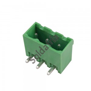 Borne 2EDGRC-5,0 Macho 90 Graus 3 Terminais Passo 5mm