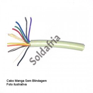 Cabo Manga 14 Vias 26AWG Sem Blindagem (metro) Cabo Manga 14 Vias 26AWG Sem Blindagem (metro)