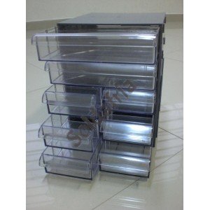 Gaveteiro CG508/5 Cinza Com 8 Gavetas E 40 Divisórias