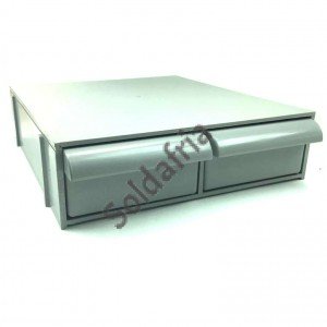 Gaveteiro CG102/5 Ecológico 2 Gavetas 10 Divisórias Cinza Gaveteiro CG102/5 Ecológico 2 Gavetas 10 Divisórias Cinza