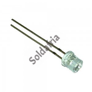 Led Topo Plano Transparente 5mm Azul