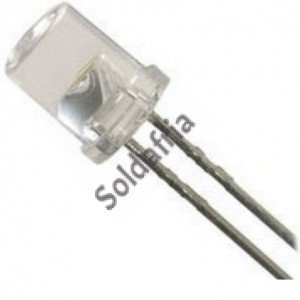 Led Topo Plano Transparente 5mm Branco Led Topo Plano Transparente 5mm Branco