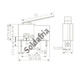 Chave Micro Switch KW11-3Z-5-3T - 23MM