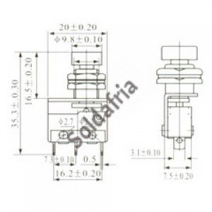 Chave Micro Switch KW11-3Z-1-105 Vermelho